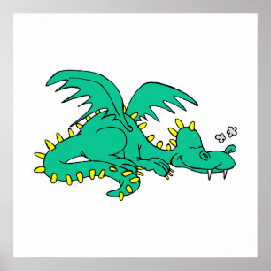 Drache schlafend poster