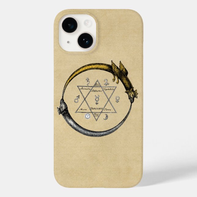Drache & Schlange Ouroboros Alchemie Case-Mate iPhone Hülle (Rückseite)