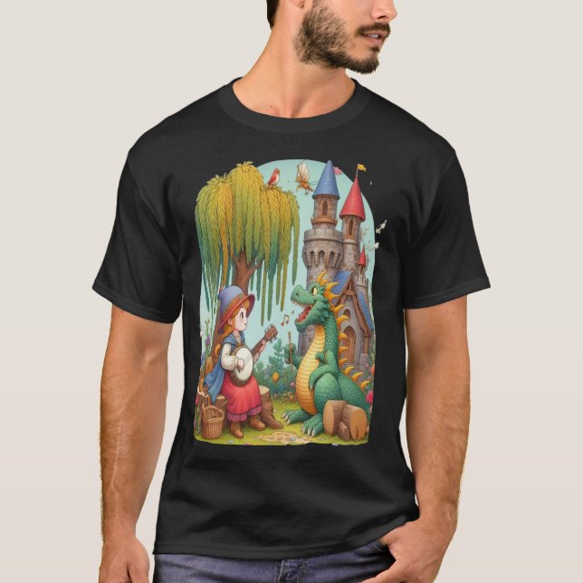 Drache Serenade von einer mystischen Prinzessin T-Shirt (Vorderseite)
