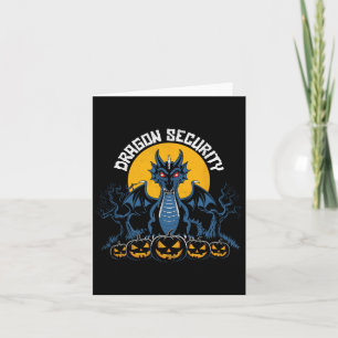 Drache Sicherheits Halloween Lustig Mama Papa Elte Karte