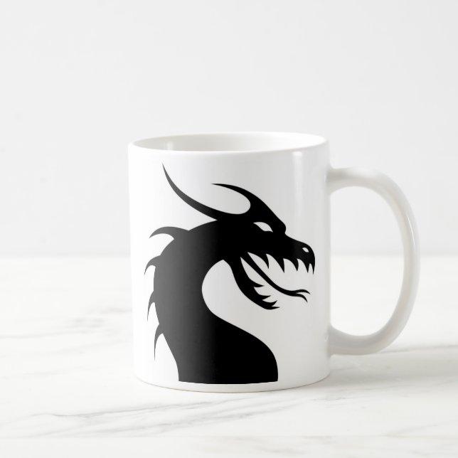 Drache-Silhouette-Tasse Kaffeetasse (Rechts)