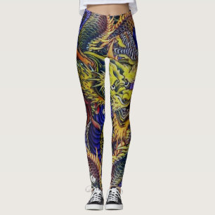 Drache-Skalen Leggings