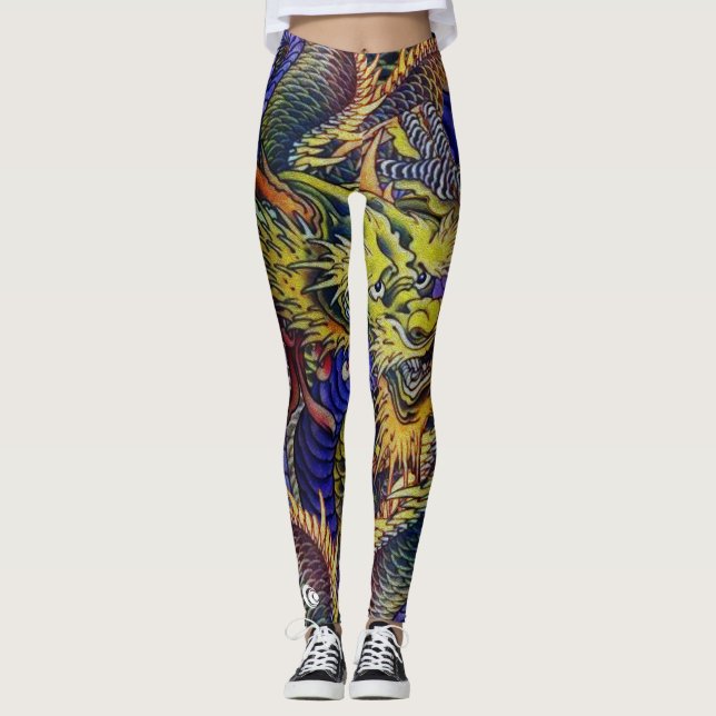Drache-Skalen Leggings (Vorderseite)