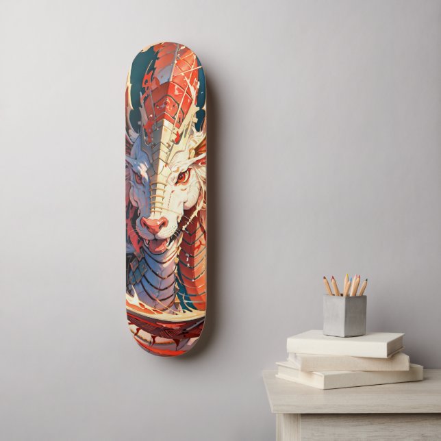 Drache Skateboard (Wandkunst)