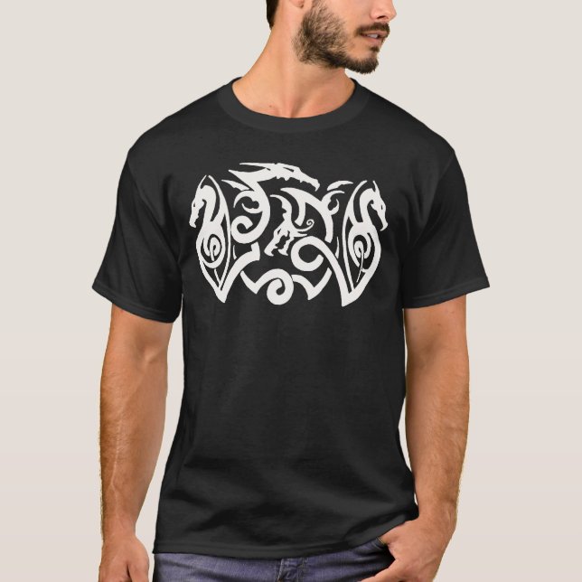 Drache-Stammes- Muster-Shirt T-Shirt (Vorderseite)