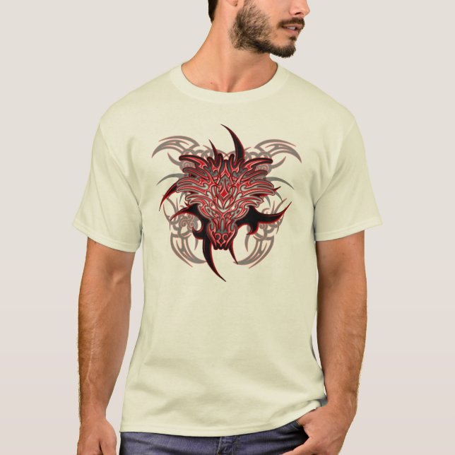 Drache Stammes- T-Shirt (Vorderseite)