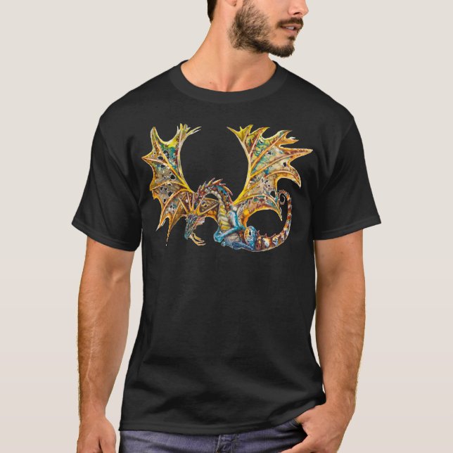 Drache Steampunk T-Shirt (Vorderseite)