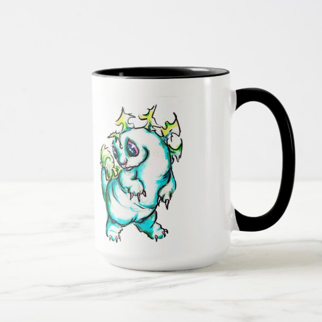 Drache Stein - Knopf Tasse (Rechts)