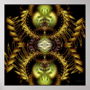 Drache Stunde Fraktal Kunst Poster / Druck