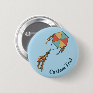 Drache-Symbol in Hellblau Button