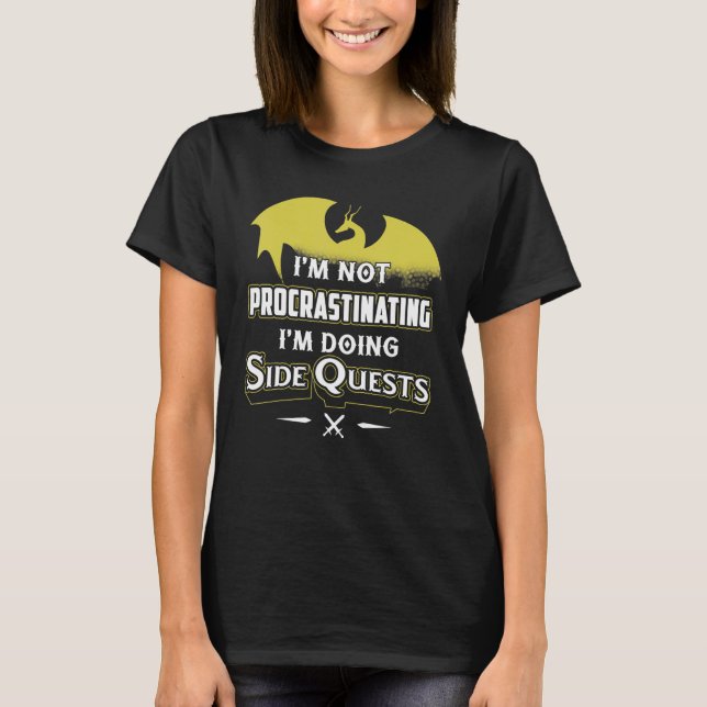 Drache T-Shirt Ich schiebe nicht auf, ich mache Ne (Vorderseite)