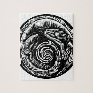 Drache-Tätowierungs-Entwurf Puzzle