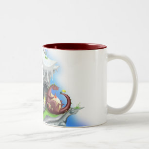 Drache-Tee-Party Zweifarbige Tasse