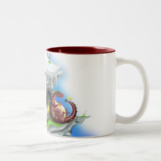 Drache-Tee-Party Zweifarbige Tasse