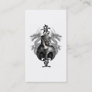 Drache-Tiger-Profil-Visitenkarte Visitenkarte
