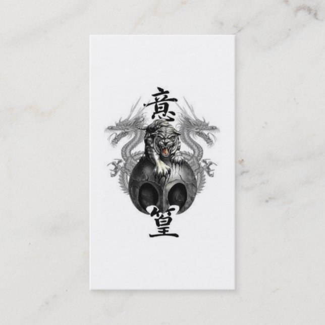Drache-Tiger-Profil-Visitenkarte Visitenkarte