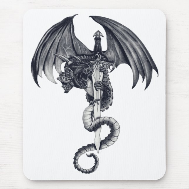 Drache u. Klinge Mousepad (Vorne)