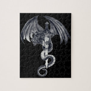 Drache-u. Klinge-Puzzlespiel Puzzle