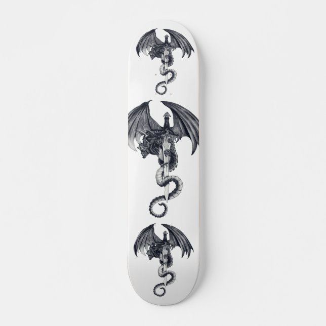 Drache-u. Klinge-Skateboard Skateboard (Vorne)