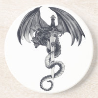 Drache-u. Klinge-Untersetzer