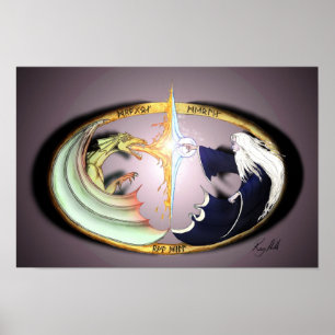 Drache u. MERLIN Poster