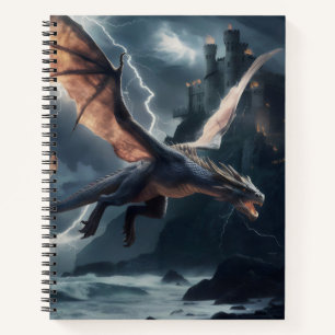 Drache über dem Schloss. Notizbuch