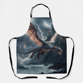 Drache über dem Schloss. Schürze