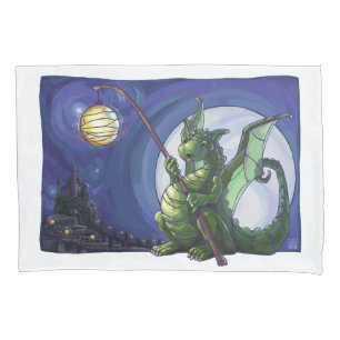 Drache-Uhr-Kunst Kissenbezug