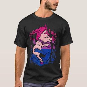 Drache umarmt Einhorn Süß LGBTQ Bisexuell Flagge G T-Shirt