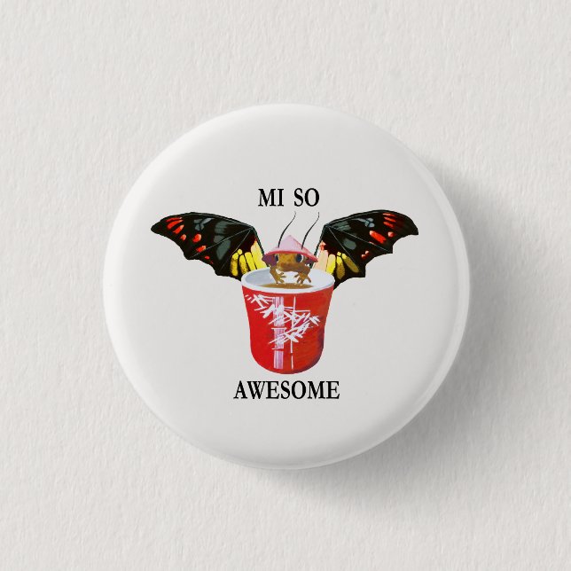 Drache und chinesische Schale Button (Vorderseite)