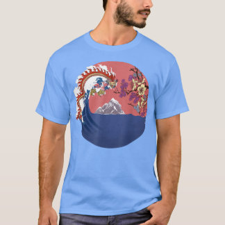 Drache und Japanische Landschaft T-Shirt