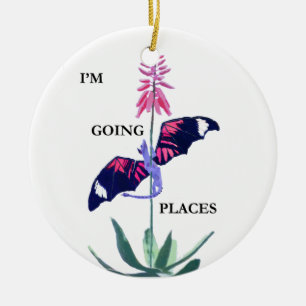Drache und Kaktus Keramik Ornament