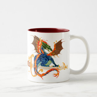Drache und Klinge Zweifarbige Tasse