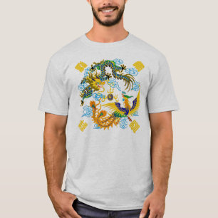 Drache und Phönix chinesische Kunst T-Shirt