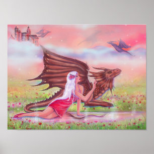 Drache und Prinzessin "Poppy and Polly" von Renee Poster