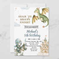 Drache und Ritter Geburtstagseinladung