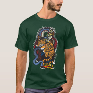 Drache und Tiger Fighting T-Shirt