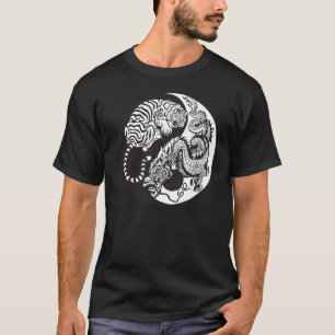 Drache und Tiger yin und Yang-Symbol T-Shirt