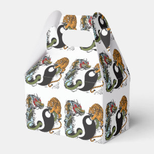 Drache und Tiger yin Yang-Symbol Geschenkschachtel