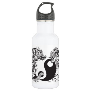 Drache und Tiger yin Yang-Symbol Trinkflasche