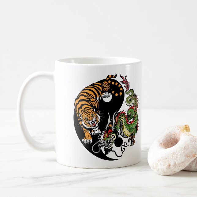 Drache und Tigerjang Tasse (Mit Donut)