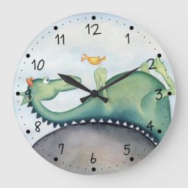 Drache und Vogel Große Wanduhr
