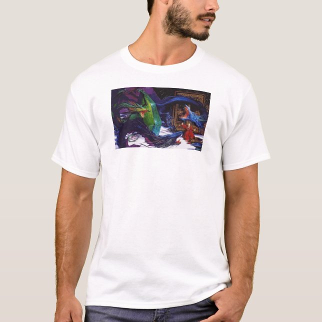 Drache und Zauberer T-Shirt (Vorderseite)