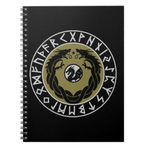 Drache Viking Rune Schutz Notizblock