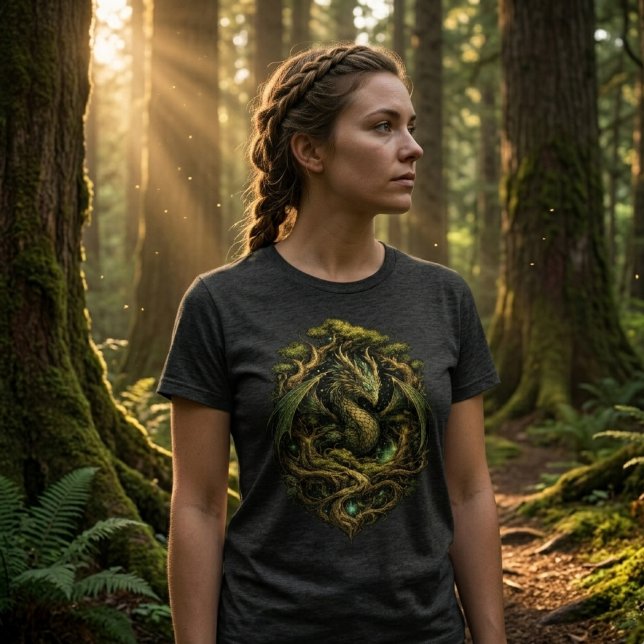 Drache-Wald-Emblem T-Shirt (Von Creator hochgeladen)