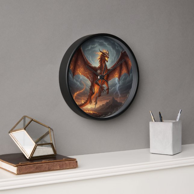 Drache Wanduhr (Büro)