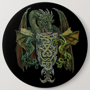 Drache-Wappen Button