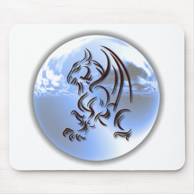 Drache-Weltentwurfs-Mausunterlage Mousepad (Vorne)