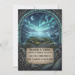 Drache & Wikinger Geburtstag Einladung
