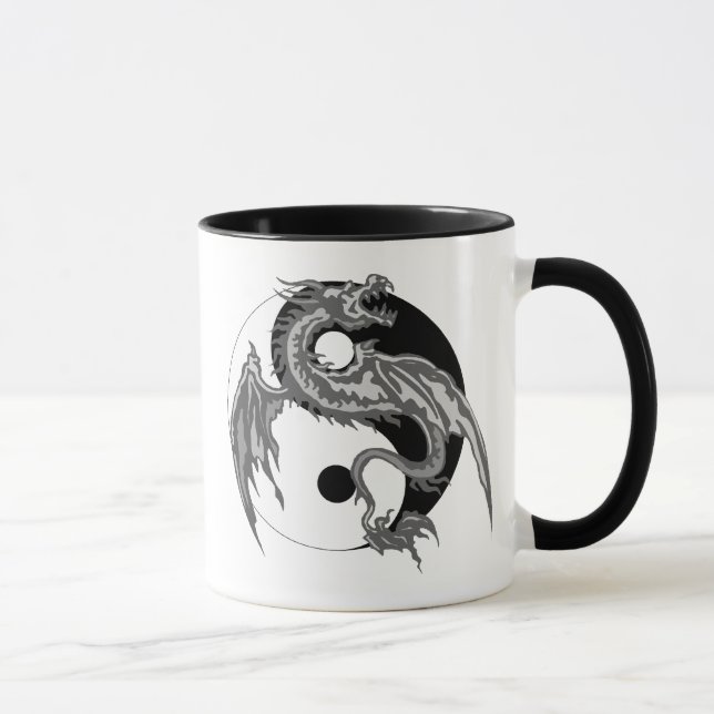 Drache Yin Yang Geschenk Tasse (Rechts)